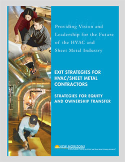 Cover Sheet - Exit Strategies for HVAC & Sheet Metal Contractors