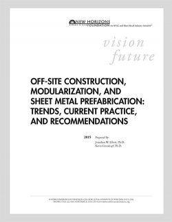 Cover Sheet of Off-Site Construction, Modularization, and Sheet Metal Prefeb Report