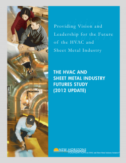 Cover Sheet - HVAC & Sheet Metal Industry Futures Study 2012 Update