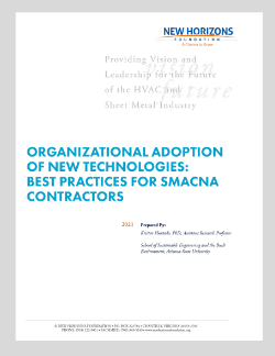 Cover Sheet - Organizational Adoption of New Technologies: Best Practices For SMACNA Contractors